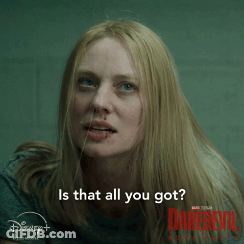 Woman With Blood On Face Saying Is That All You Got GIF