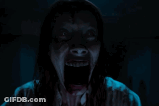 Woman With Blood On Face GIF