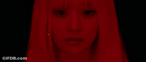 Woman With Blood On Lips And White Hair GIF