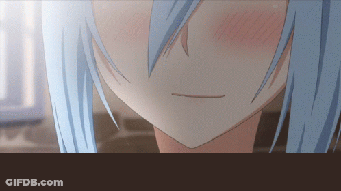 Woman With Blue Hair And Shirt GIF