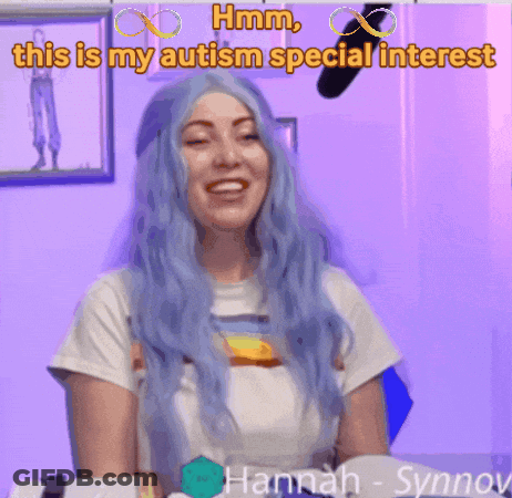 Woman With Blue Hair Says Hmm This Is My Autism Special Interest GIF
