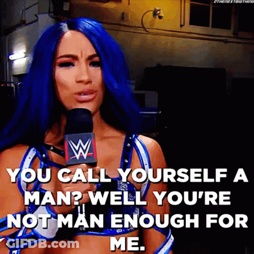 Woman With Blue Hair Talking Into Microphone GIF