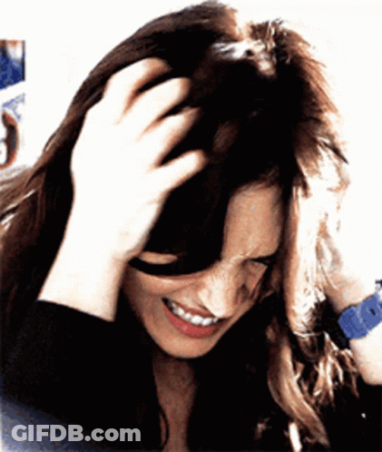 Woman With Blue Watch Holding Head GIF