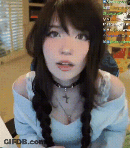 Woman With Braided Hair And Choker GIF