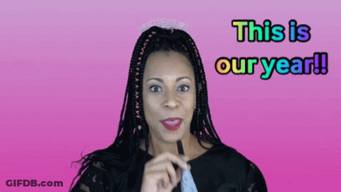 Woman With Braids And Tiara Says This Is Our Year GIF