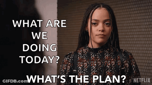 Woman With Braids Asking What Are We Doing Today GIF