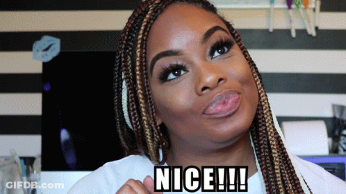 Woman With Braids Making Face Saying Nice GIF