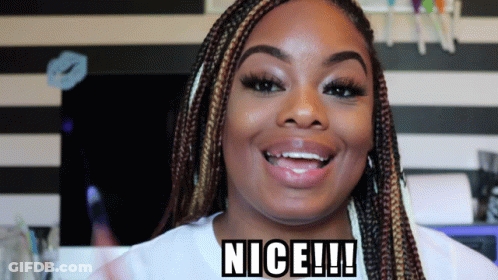 Woman With Braids Making Face Saying Nice GIF