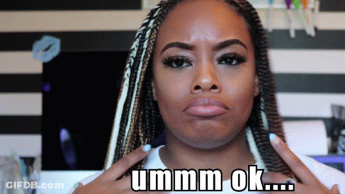 Woman With Braids Making Funny Face GIF