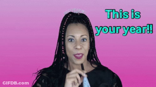 Woman With Braids Making Funny Face Saying This Is Your Year GIF
