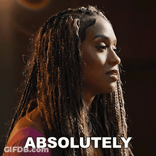 Woman With Braids Saying Absolutely GIF