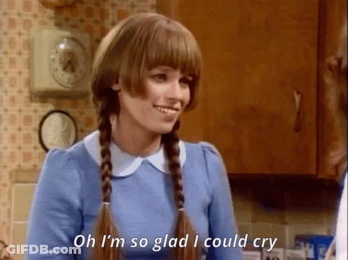 Woman With Braids Saying Glad I Could Cry GIF