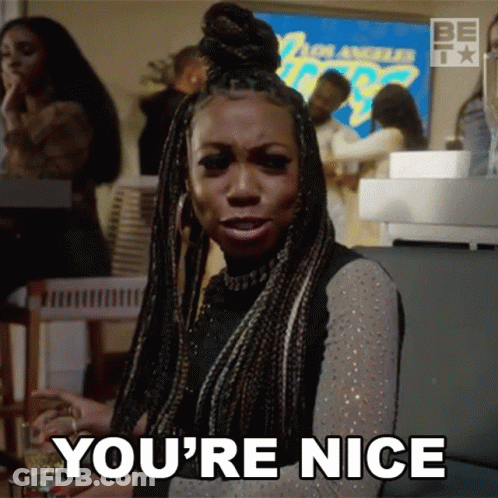 Woman With Braids Saying You Re Nice GIF
