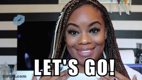 Woman With Braids Smiling Lets Go GIF
