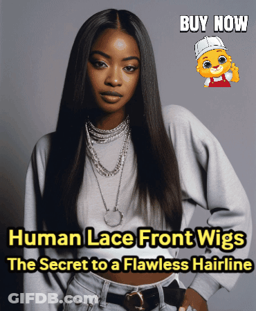 Woman With Buy Now Human Lace Front Wigs The Secret To A Flawless Hairline GIF