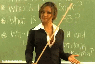 Woman With Cane, Blackboard Who Is T Shwe GIF