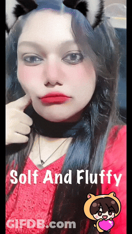Woman With Cat Ears Saying Self And Fluffy GIF