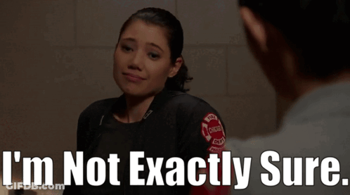 Woman With Chicago Fire Patch Saying Not Sure GIF