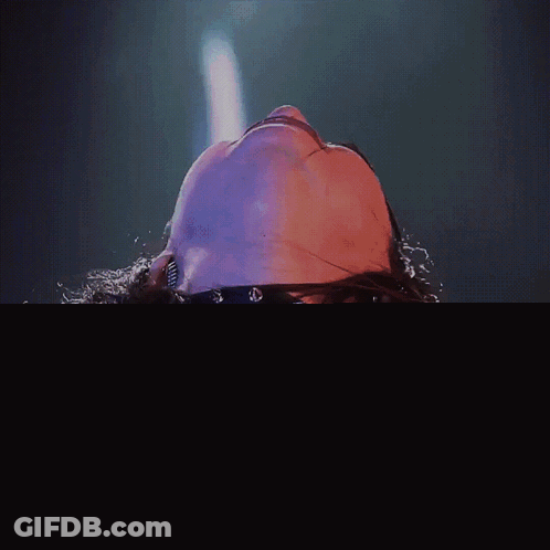 Woman With Choker Looking Up GIF