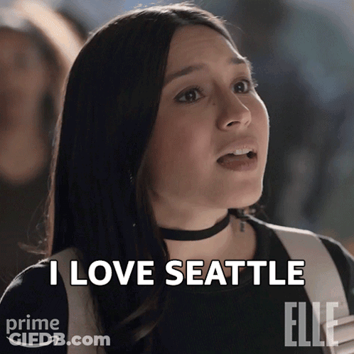 Woman With Choker Says I Love Seattle GIF