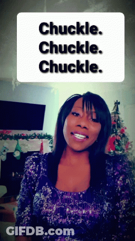 Woman With Chuckle Sign GIF