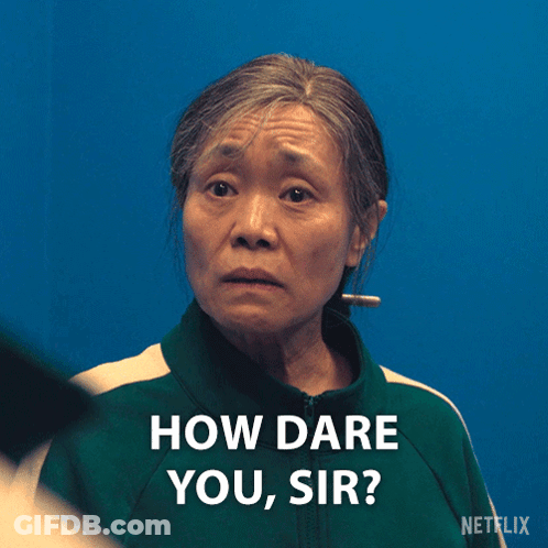 Woman With Cigarette In Ear Asking How Dare You Sir GIF