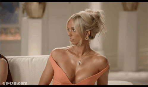 Woman With Cross Necklace GIF