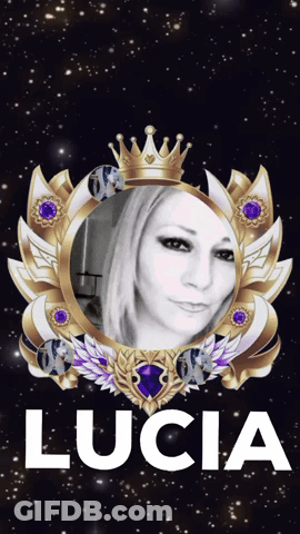 Woman With Crown And Name Lucia GIF