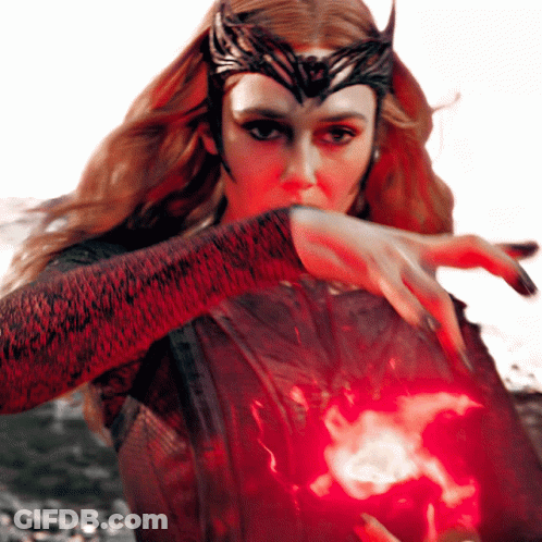 Woman With Crown Holding Red Light GIF