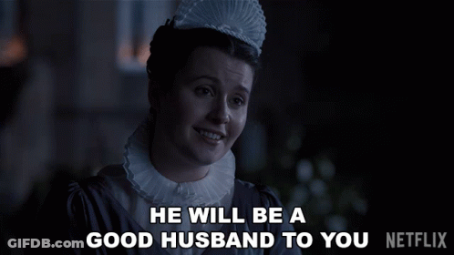 Woman With Crown Saying He'll Be Good Husband GIF