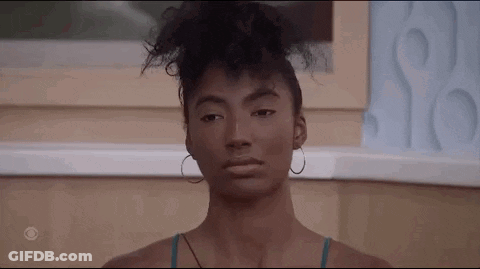 Woman With Curly Hair And Hoop Earrings GIF