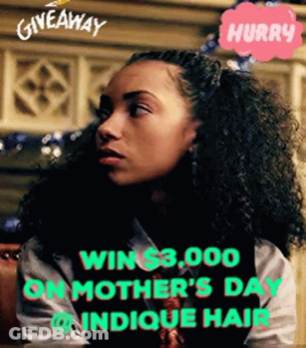 Woman With Curly Hair Giveaway $3000 GIF