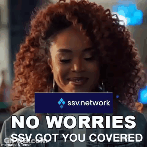Woman With Curly Hair Holding No Worries Sign GIF
