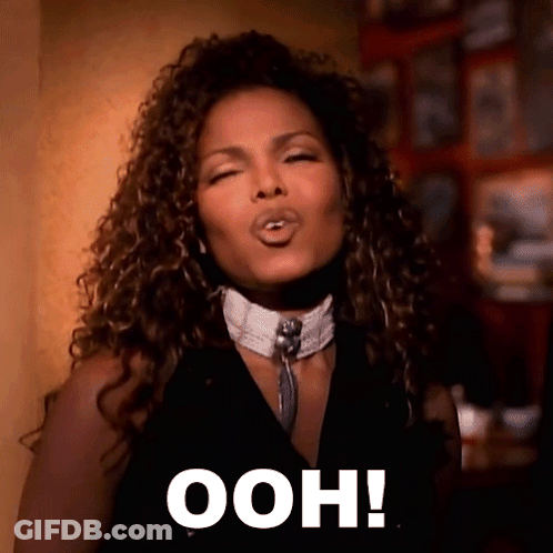 Woman With Curly Hair Making Funny Face Ooh GIF