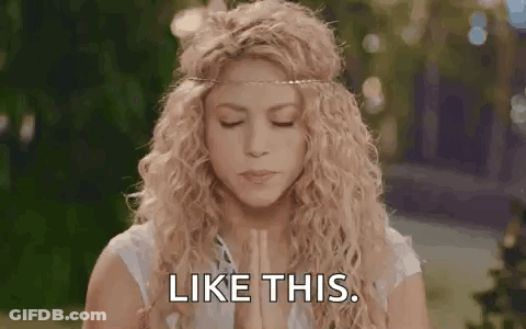 Woman With Curly Hair Praying Eyes Closed Saying Like This GIF