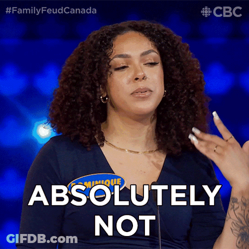 Woman With Curly Hair Saying Absolutely Not GIF