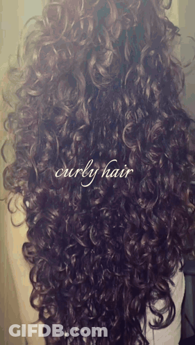 Woman With Curly Hair Saying Curly Hair GIF