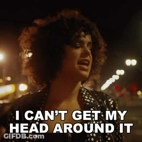 Woman With Curly Hair Saying I Can't Get My Head Around It GIF