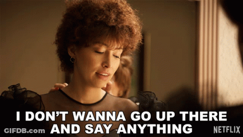 Woman With Curly Hair Saying I Don't Want To Go Up GIF