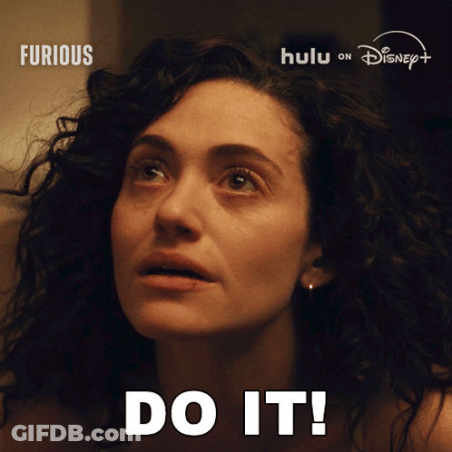 Woman With Curly Hair Says Do It In Front Of Disney Logo GIF