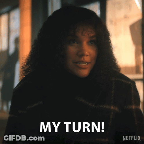 Woman With Curly Hair Says My Turn In Netflix Ad GIF