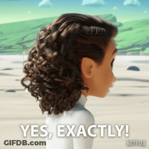 Woman With Curly Hair Says Yes Exactly Netflix GIF