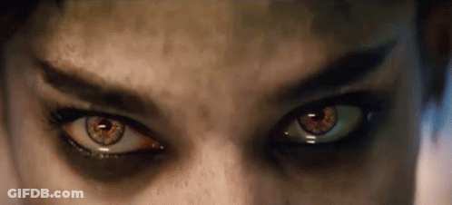 Woman With Dark Eyeshadow Close Up GIF