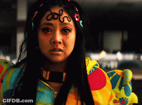 Woman With Doh Forehead Tattoo GIF
