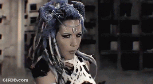 Woman With Dreadlocks And Crown GIF