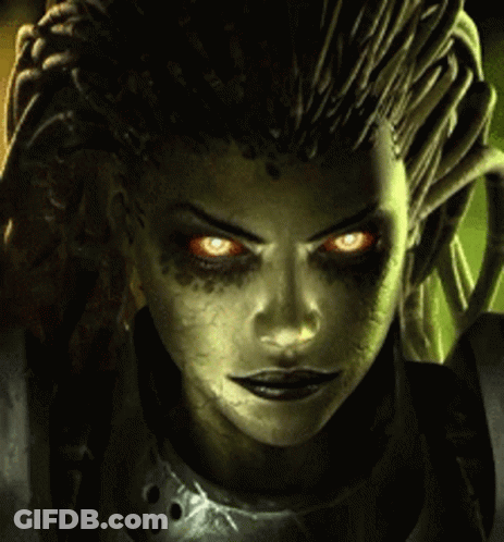 Woman With Dreadlocks And Orange Eyes GIF