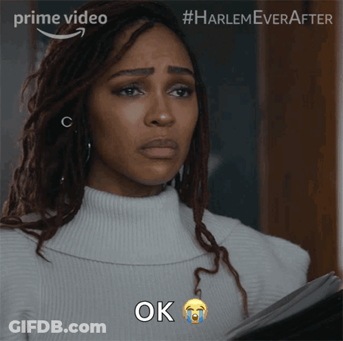 Woman With Dreadlocks In White Sweater Crying Saying Ok GIF