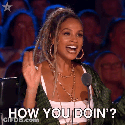 Woman With Dreadlocks Says How You Doin GIF