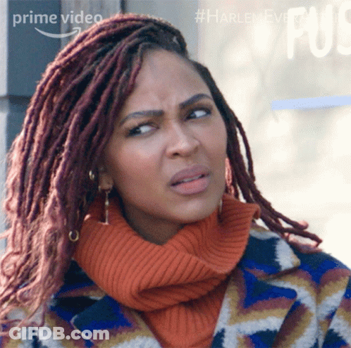 Woman With Dreadlocks Wearing Prime Video Sweater And Coat GIF