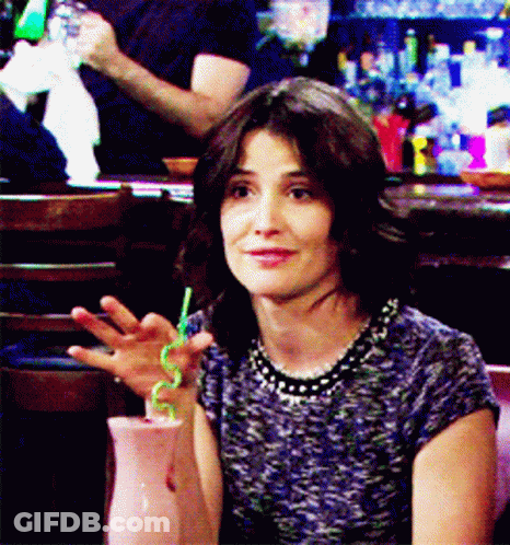 Woman With Drink And Green Straw GIF